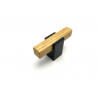 Designová čtvercová dřevěná úchytka z materiálu DUB s černými koncovkami. Lze kombinovat s velkou úchytkou.