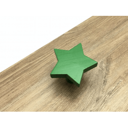 Dřevěný knoflík STAR / Zelená