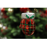 Designová ozdoba na vánoční stromek z plastu s motivem motívom rukavice.
Velikost dekorace:
Výška: 110 mm
Šířka: 80 mm
Tloušťka: 35 mm