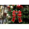Designová ozdoba na vánoční stromek z plastu s motivem mašle.
Velikost dekorace:
Výška: 100 mm
Šířka: 95 mm
Tloušťka: 30 mm