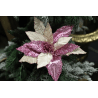 Dekorativní květina na stonku pro vánoční stromekVelikost dekorace:Průměr květu: 280 mmVýška květu: 250 mmDélka dříku: 200 mm Cena je za 1 kus