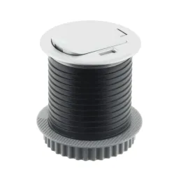 Stolní nabíjecí zásuvka COMPACT 1x230V + USB nabíjení / Hliník
