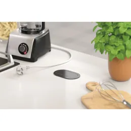 Výsuvná dvojitá elektrická zásuvka PICCOLINO SCHUKO 2x 230V / Černá