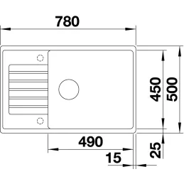 Keramický dřez Blanco ZIA XL 6 S Compact / Černá