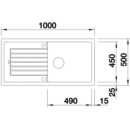 Kameninový dřez Blanco ZIA XL 6 S / Šedá vulkán