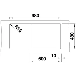 Kameninový dřez Blanco ZIA XL 6 S / Šedá vulkán