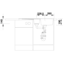 Kameninový dřez Blanco ZIA 6 S / Šedá vulkán