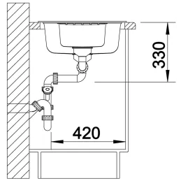 Kameninový dřez Blanco ZIA 6 S / Šedá vulkán