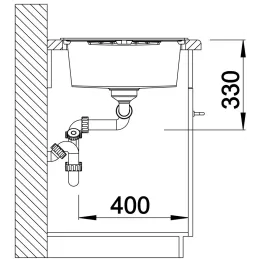 Kameninový dřez Blanco ZIA 8 S / Šedá vulkán