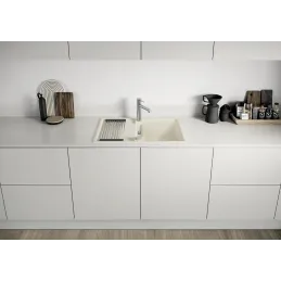 Kameninový dřez Blanco ADIRA 45 S s excentrem / Šedý vulkán