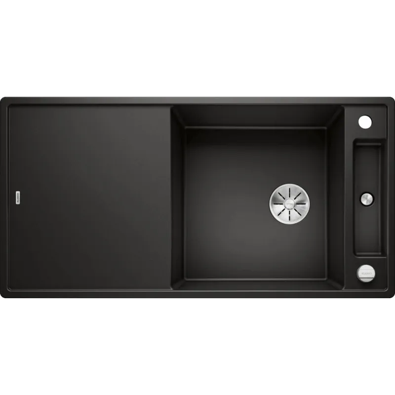 Kameninový dřez Blanco AXIA III XL 6 S s excentrem / Černá