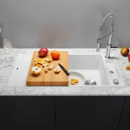 Kameninový dřez Blanco AXIA III XL 6 S s excentrem / Šedá skála