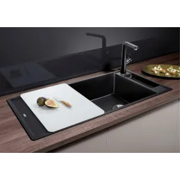 Kameninový dřez Blanco AXIA III XL 6 S s excentrem / Šedá skála