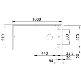 Kameninový dřez Blanco AXIA III XL 6 S s excentrem / Šedá skála