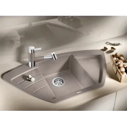 Kameninový rohový dřez Blanco ZIA 9 E / Šedá vulkán