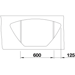 Kameninový rohový dřez Blanco ZIA 9 E / Šedá vulkán