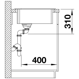 Kameninový rohový dřez Blanco ZIA 9 E / Šedá vulkán