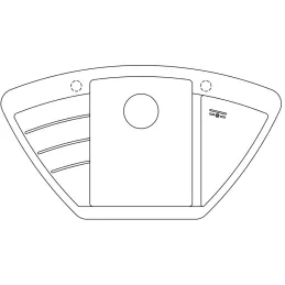 Kameninový rohový dřez Blanco ZIA 9 E / Šedá vulkán