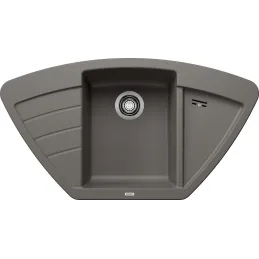 Kameninový rohový dřez Blanco ZIA 9 E / Šedá vulkán