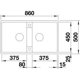 Kameninový dřez Blanco ZIA 9 / Šedý vulkán