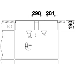 Kameninový dřez Blanco ZIA 9 / Šedý vulkán