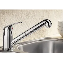 Set Blanco Nerezový dřez DANA 6 + Baterie DARAS-S se sprškou / Lesklý chrom