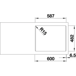 Set Blanco Nerezový dřez DANA 6 + Baterie MIDA / Lesklý chrom