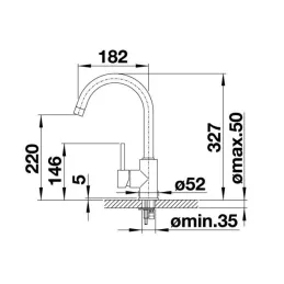 Set Blanco Nerezový dřez DANA 6 + Baterie MIDA / Lesklý chrom