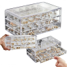
Už vás nebaví, že se vaše šperky ztrácejí, zamotávají a poškozují? Představujeme UNIQUE / Transparent Jewellery Organiser - elegantní, praktické a stylové řešení, které si zamilujete na první pohled.
Tento organizér není jen obyčejná šperkovnice. Je to mistrovské dílo designu a funkčnosti, které vám pomůže udržet vaše šperky v bezpečí, přehledné a na dosah ruky.
1. Dokonalá organizace - 72 přihrádek pro vaše poklady
Už nikdy nebudete muset hledat ten správný prsten nebo náušnici. Organizér nabízí 72 speciálně navržených přihrádek, které jsou ideální pro uložení prstenů, náušnic, broží a dalších drobných šperků. Každý šperk bude mít své místo a vy ušetříte čas i nervy.
2. Kompaktní velikost - dostatek místa, aniž by zabíral příliš mnoho místa
Tento organizér o rozměrech 24 x 13,5 x 11 cm je dostatečně prostorný, aby pojal celou vaši sbírku šperků, a zároveň dostatečně kompaktní, aby se vešel na noční stolek, toaletní stolek nebo do skříně.
3. Průhledný design - stylový a praktický zároveň
Díky průhlednému provedení máte okamžitý přehled o tom, co se kde nachází. Už žádné zdlouhavé otevírání a hledání v zásuvkách. Jeho minimalistický a moderní vzhled navíc dokonale zapadne do každého interiéru.
4. Jedinečný dárek pro každou ženu
Hledáte dárek, který je praktický, stylový a vždy potěší? Organizér na šperky UNIQUE je dokonalým dárkem pro vaši maminku, sestru, kamarádku nebo partnerku. Jeho elegantní design a vysoká funkčnost z něj dělají dárek, který ocení každá žena.
5. Kvalita, která vydrží
Tento organizér je vyroben z odolných a vysoce kvalitních materiálů, které zaručují dlouhou životnost. Vaše šperky budou v bezpečí a chráněny před prachem, poškozením nebo ztrátou.
Používání organizéru je jednoduché a intuitivní:
- Tři zásuvky umožňují rozdělit šperky podle typu, barvy nebo příležitosti.
- 72 přihrádek zajistí, že každý šperk bude mít své místo - ať už jde o drobné náušnice, masivní prsteny nebo jemné brože.
- Průhledný povrch umožňuje rychle najít to, co potřebujete, bez zbytečného hledání.