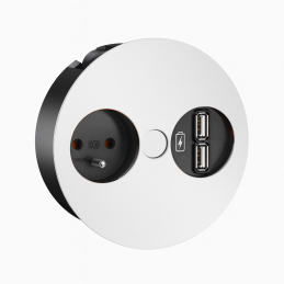 Zásuvka USB Twister / Bílá