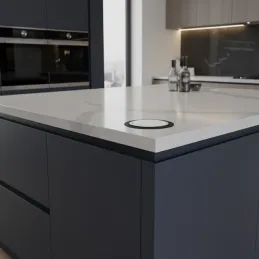Výsuvná elektrická zásuvka ASTRA FRANCOUZSKÁ 3x230V + 2x USB nabíjení / Hliník