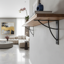 Držák police LEONA / Černá