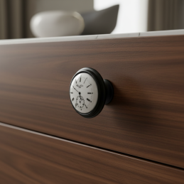 Úchytka knopka CLOCK / Černá