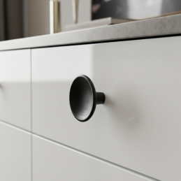 Dřevěná knopka RENO / Černá...