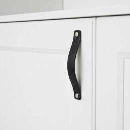 Kožená úchytka DOLCE / Černá