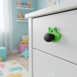 Úchytka HELLO Zelená / černá