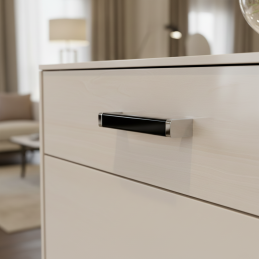 Úchytka IBIS černá / chrom