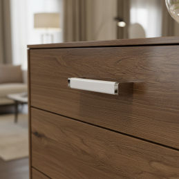 Úchytka IBIS Bílá / chrom