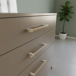 Dřevěná úchytka LEO / Bílá...