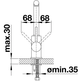 Baterie Blanco DARAS / chrom