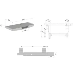 Výsuv pod klávesnici a myš / Černý