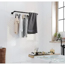 Sada 2ks věšáku na oděvy REGALO DUO 920 mm / Černý matný