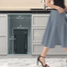 Výsuvný odpadkový koš GALAXY 300mm - 2 x15L / Černá