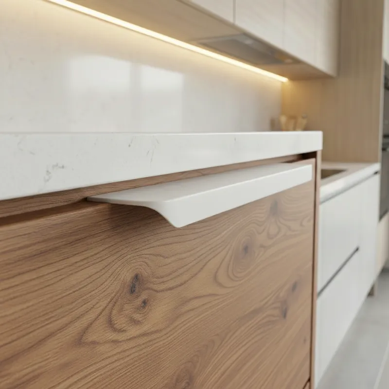 Úchytka na hranu dveří PADOVA / Bílá matná