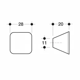 Úchytka knopka VENUS / žlutá