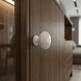 Úchytka knopka VALEA / Bílá lesklá