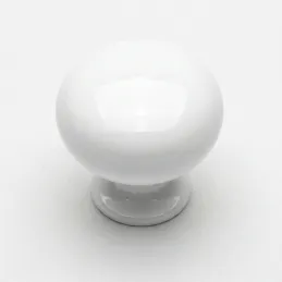 Úchytka knopka VALEA / Bílá lesklá