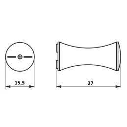 Úchytka knopka PAOLO Mini / Chrom matný
