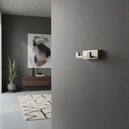 Věšák DELTA DUO / Kartáčovaný nikl