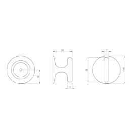 Úchytka knopka STYLLA / Černá matná